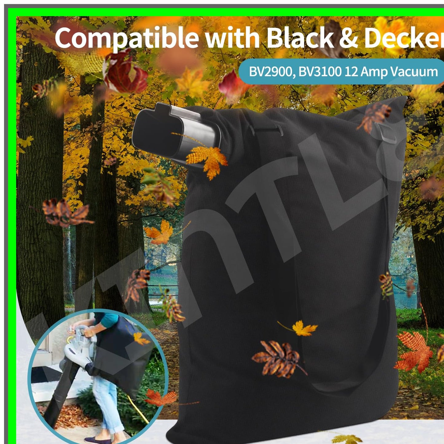 Leaf Blower Vacuum Shoulder Bag Compatible with Black Decker Models