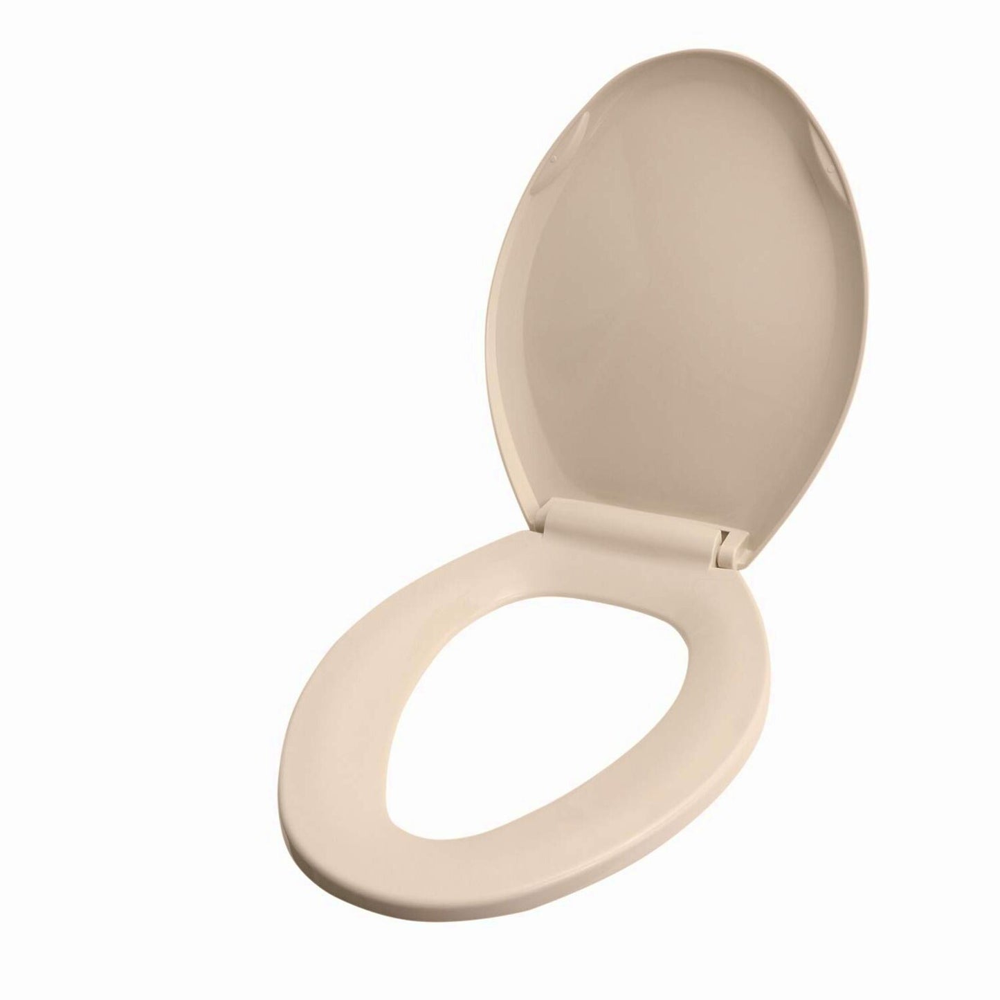 Elongated Plastic Toilet Seat with Adjustable Hinge