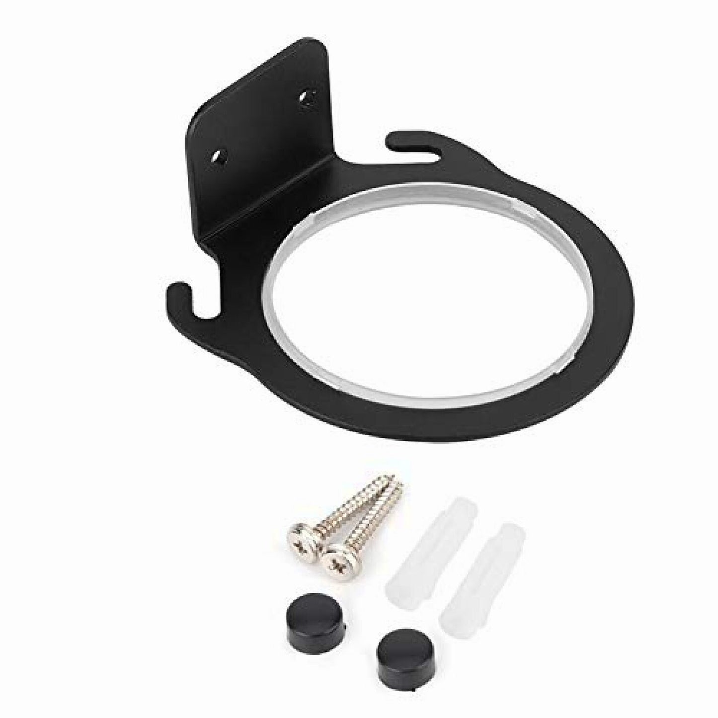 Wall Mounted Hair Dryer Holder Aluminum Storage Basket
