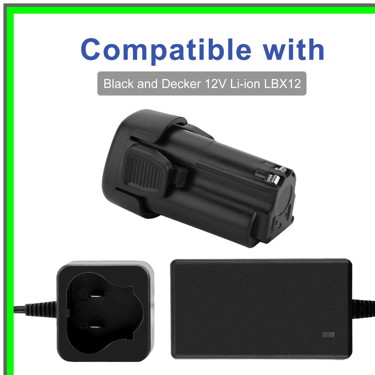 12V Lithium Battery Charger for Black and Decker Pod Style Batteries