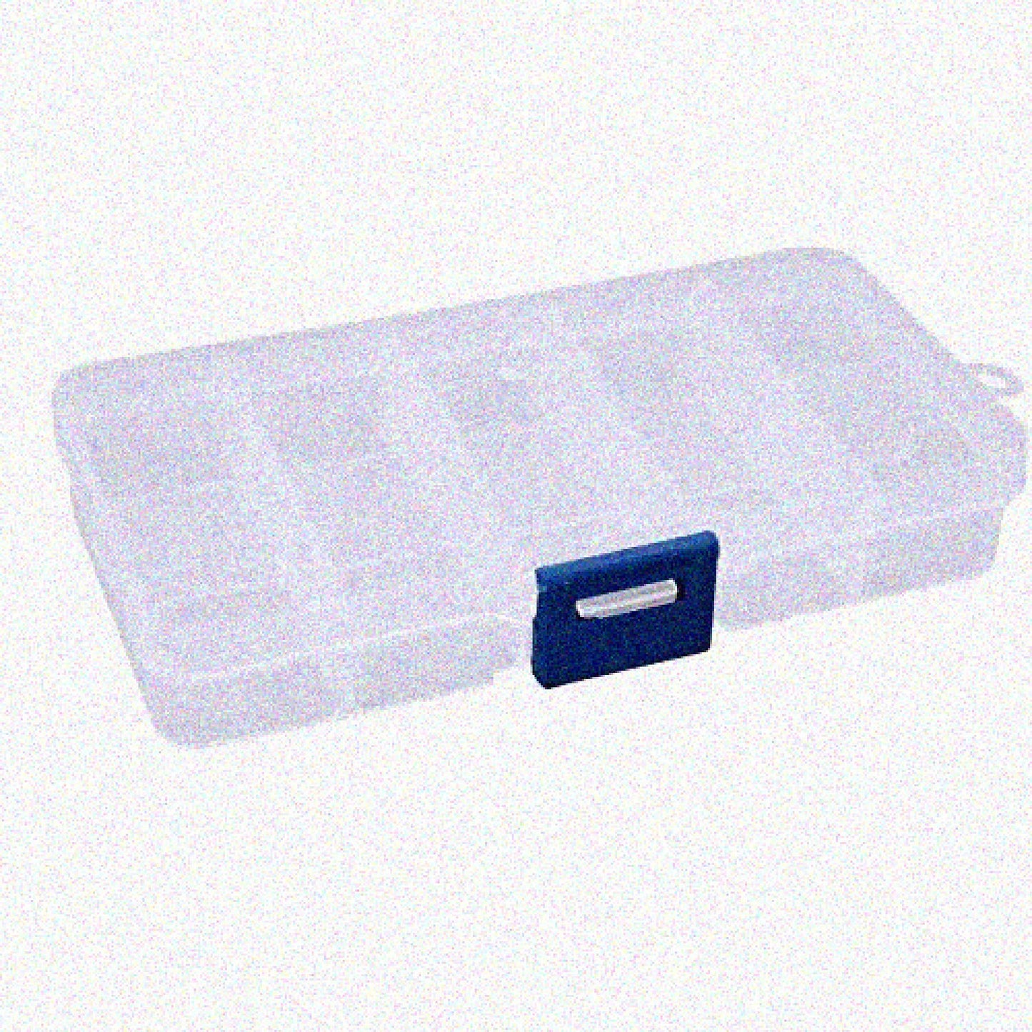2 Pcs Clear Plastic Compartment Storage Box with Adjustable Dividers
