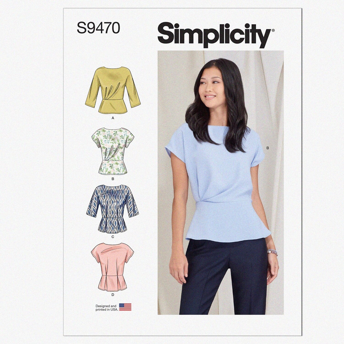 Misses' Top Sewing Pattern Kit Sizes 6-14 Multicolor