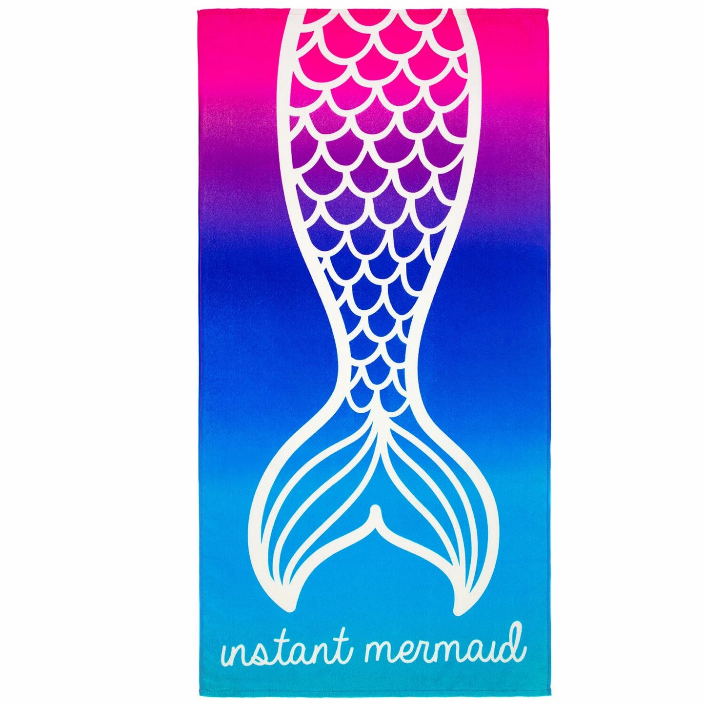 Mermaid Beach Towel 30 x 60 inch Cotton Rainbow