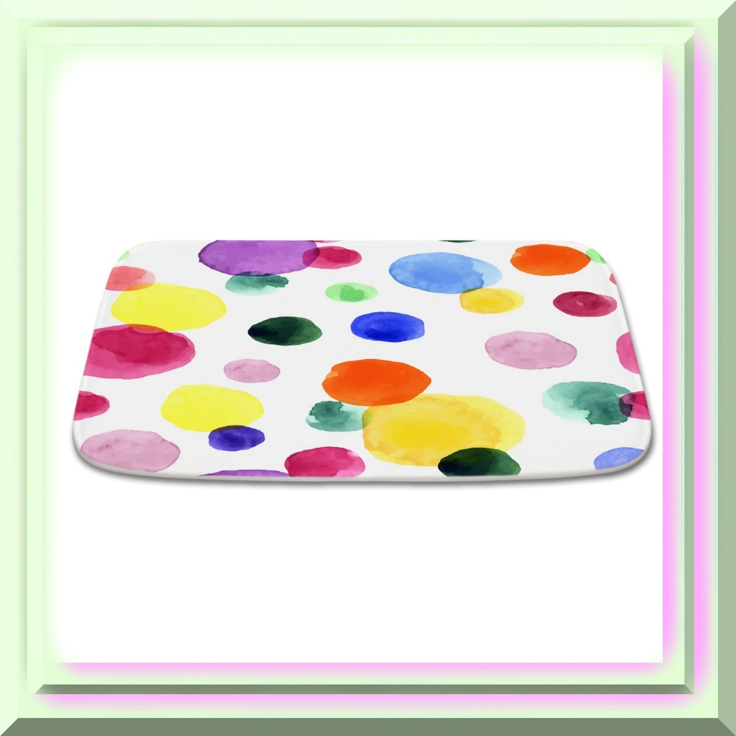Colorful Cartoon Polka Dot Bathroom Rug 16x24