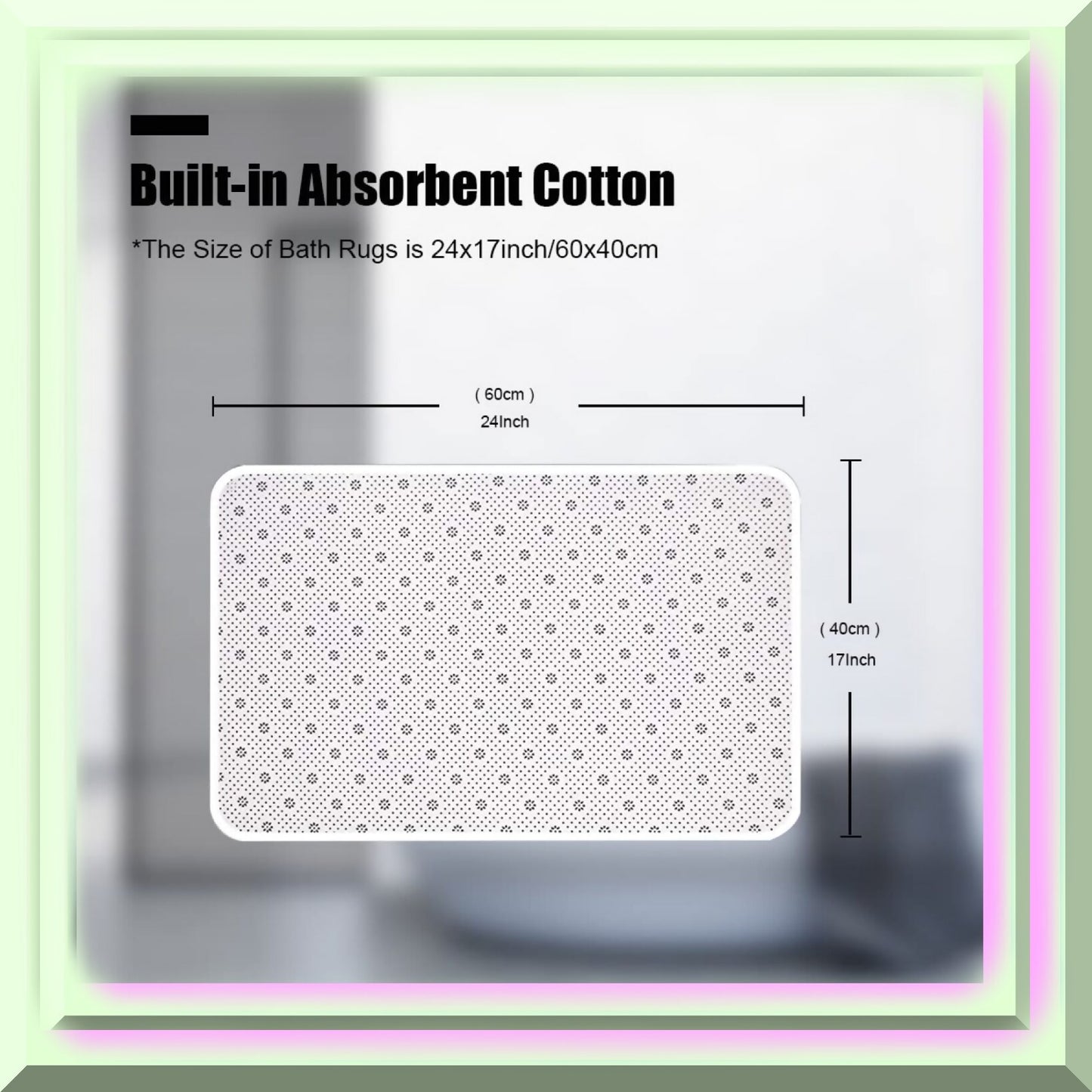 Colorful Cartoon Polka Dot Bathroom Rug 16x24