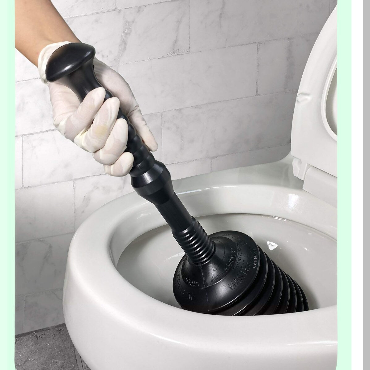 Heavy Duty Black Kitchen Sink Plunger 100 Capacity