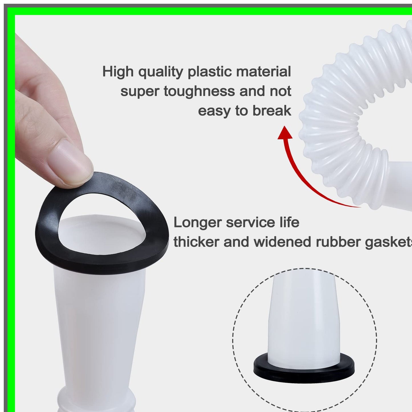 Gas Can Spout Replacement Kit with Vent Caps and Screw Collar Caps