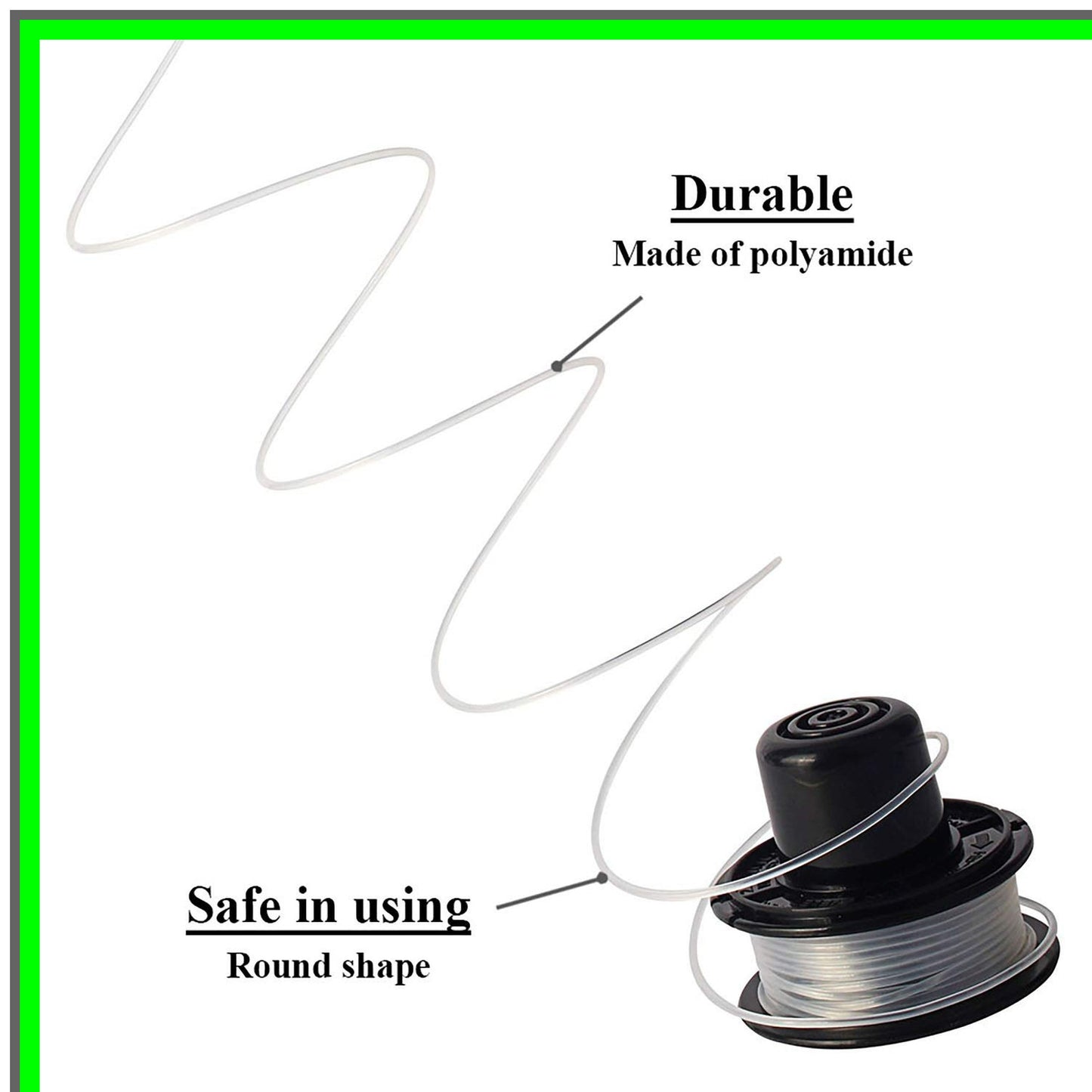Efficient 20ft Trimmer Spool Line 0.065" for Black Decker Models 6-Pack