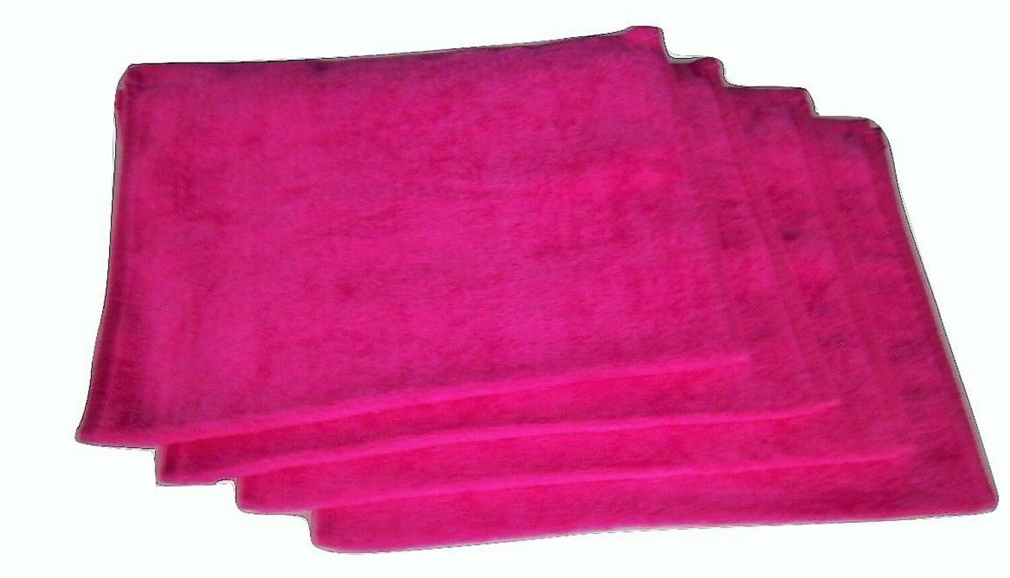 4 Pack 11" x 18" Hot Pink Cotton Fingertip Towels