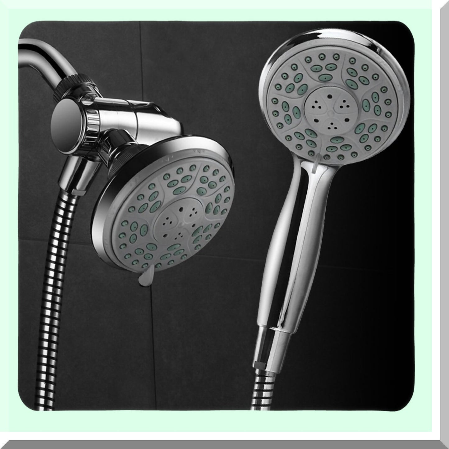 24-Setting Slimline Showerhead and Hand Shower Combo