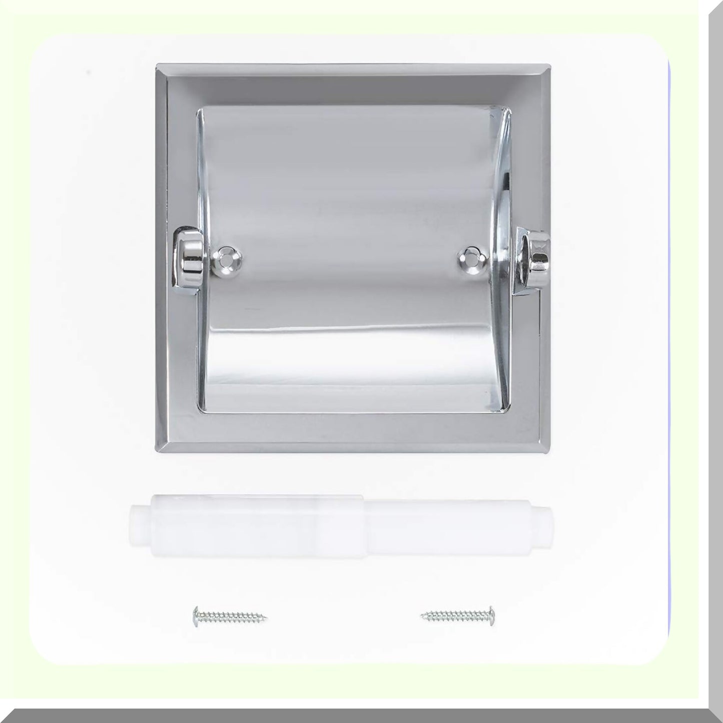 Recessed Bathroom Toilet Paper Holder and Roller