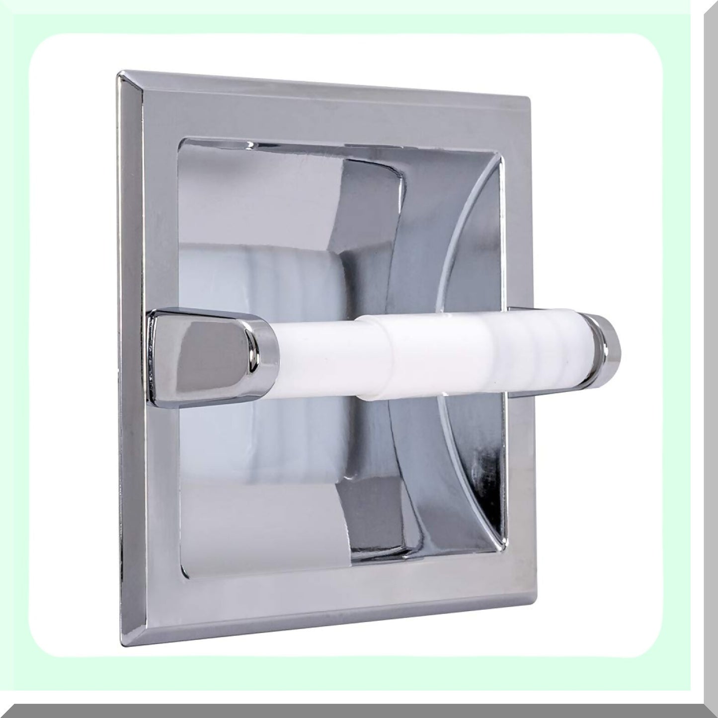Recessed Bathroom Toilet Paper Holder and Roller