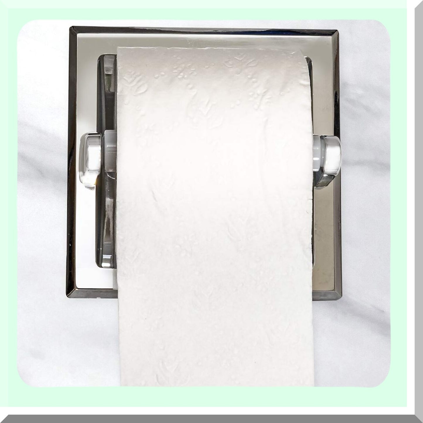 Recessed Bathroom Toilet Paper Holder and Roller