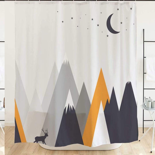 Elk Kids Shower Curtain Gray 72x72 inch