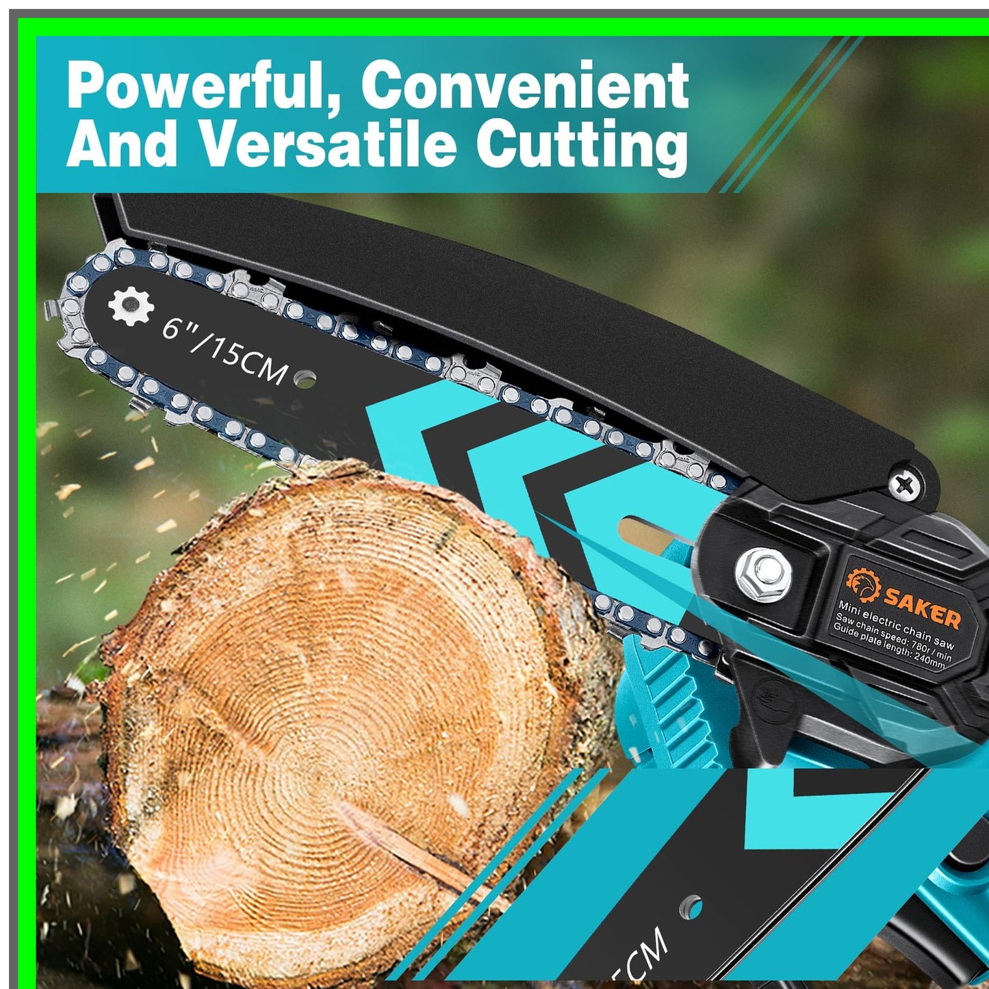 Compact Cordless Mini Chainsaw for Effortless Tree Trimming and Gardening