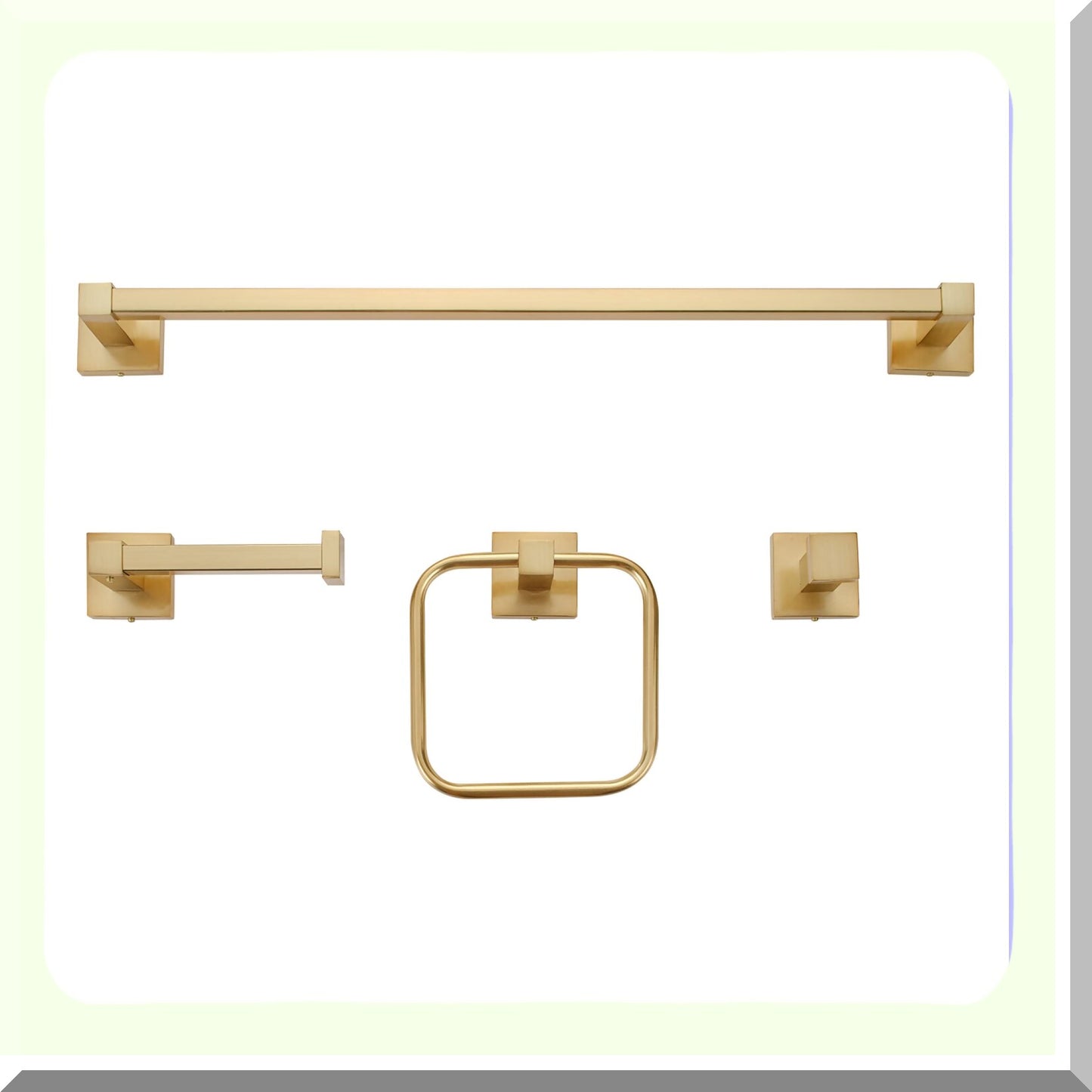 4-Piece Bathroom Hardware Accessory Kit Matte Br