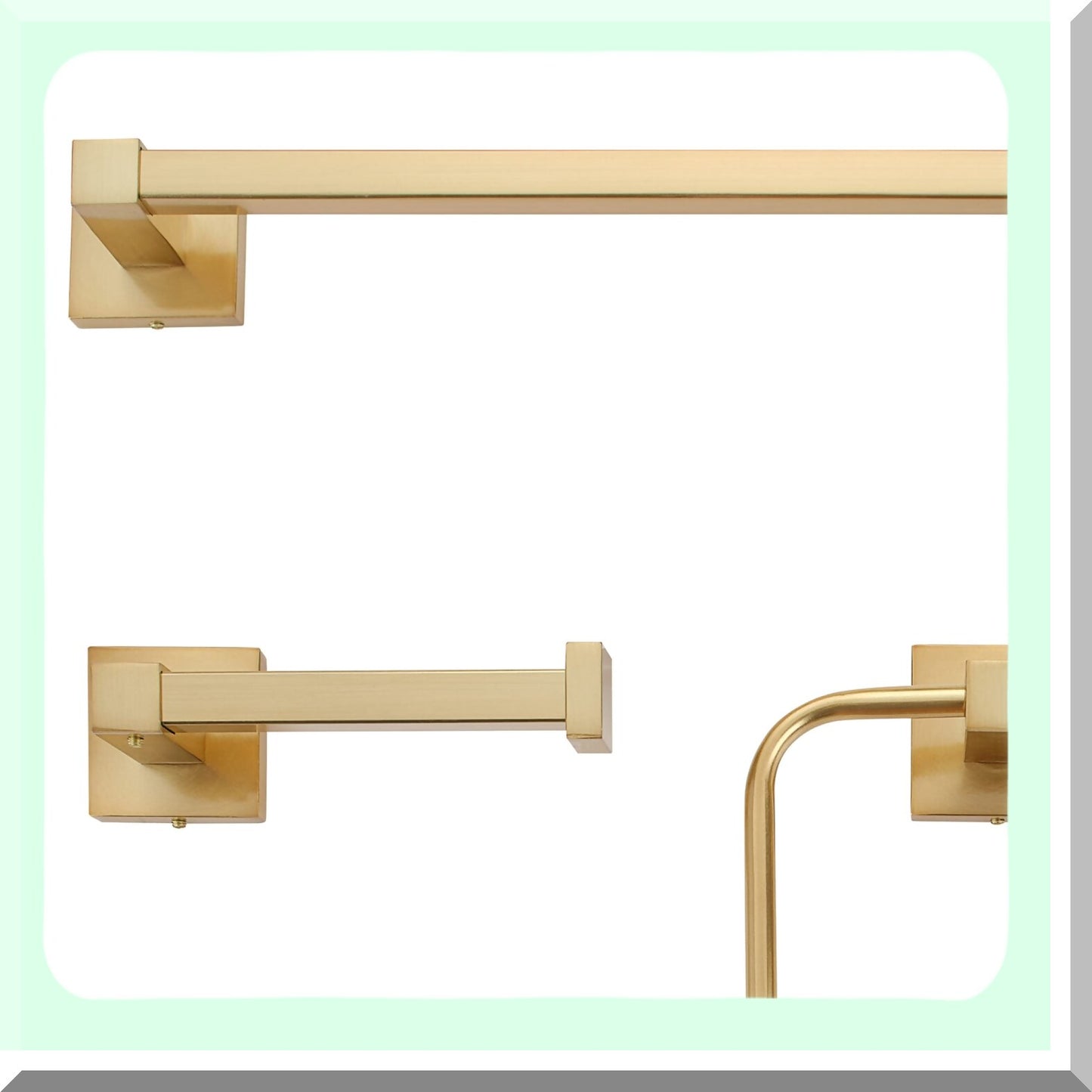 4-Piece Bathroom Hardware Accessory Kit Matte Br