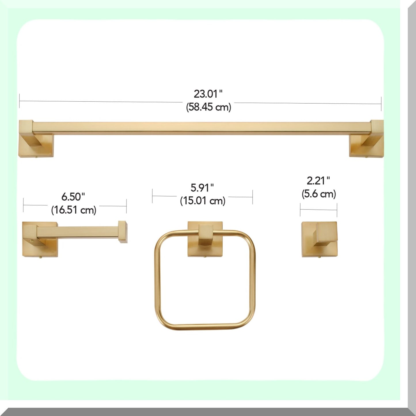 4-Piece Bathroom Hardware Accessory Kit Matte Br