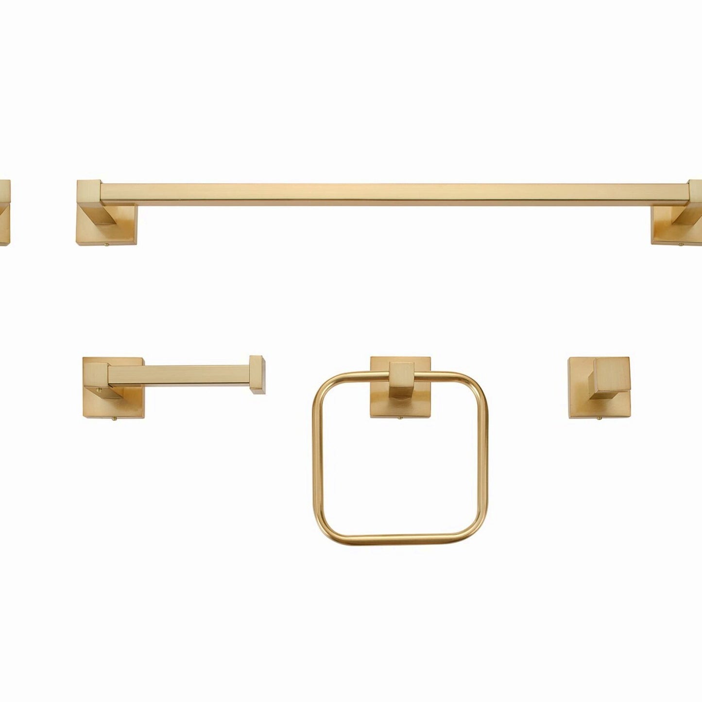 4-Piece Bathroom Hardware Accessory Kit Matte Br