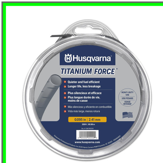 Titanium Force 095-Inch String Trimmer Line 140ft Spool Silver