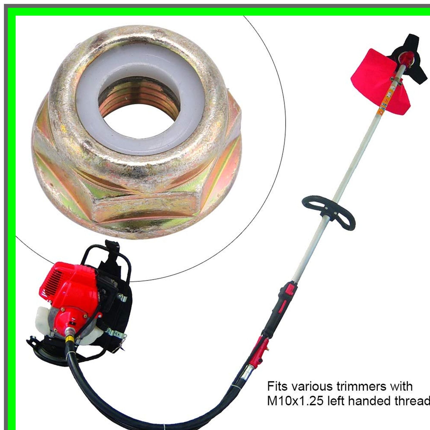 Left Hand Thread Flange Nut for Cutter Trimmer Blade Replacement