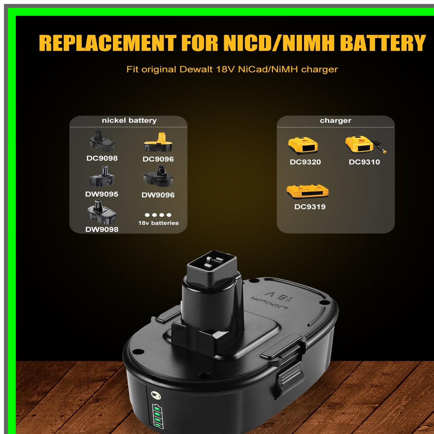 18V 6.5Ah Lithium Battery Replacement for XRP Power Tools