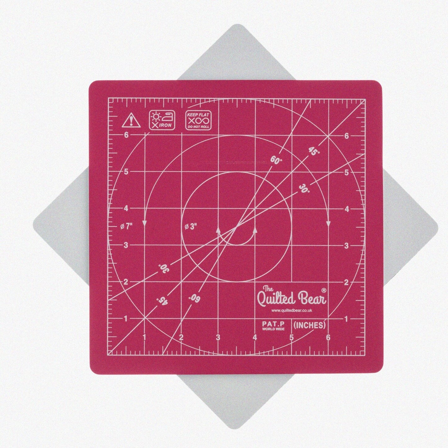 7" x 7" Self-Healing Rotating Cutting Mat Pink