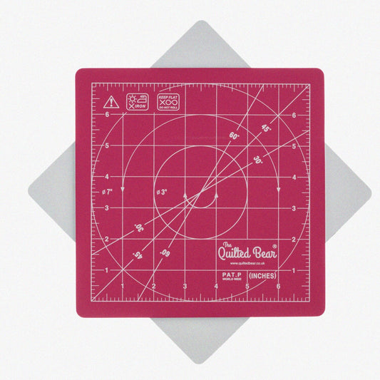 7" x 7" Self-Healing Rotating Cutting Mat Pink