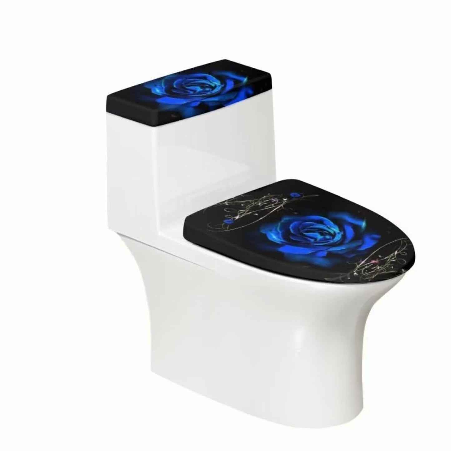 Blue Rose Tet Lid Dust Cover 2pcs Set