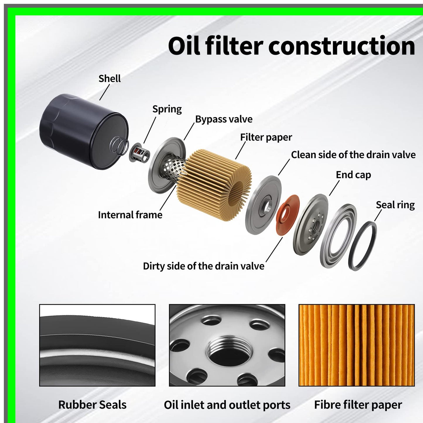 Kawasaki Compatible Lawn Mower Oil and Fuel Filter Set 49065 Series