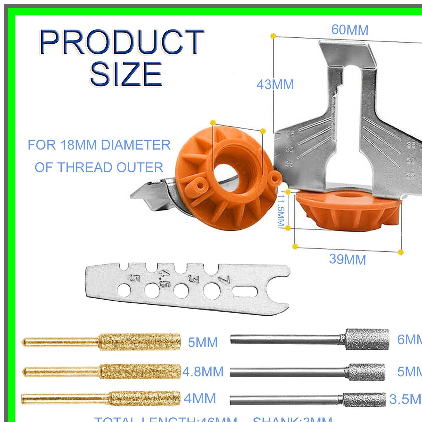 Chainsaw Blade Sharpener Kit with Angle Guide and Diamond Files