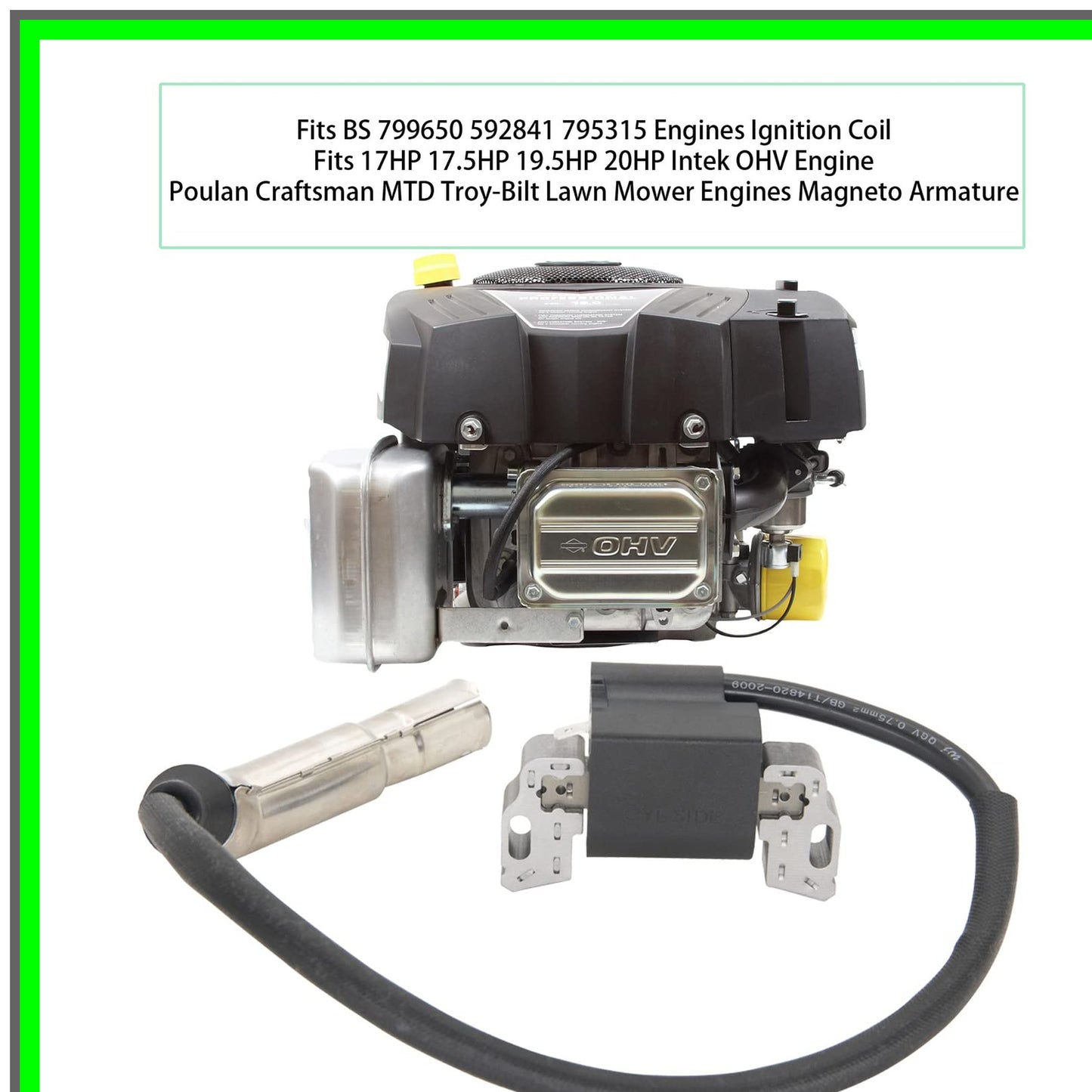 High-Performance Ignition Coil Magneto for Intek OHV Lawn Mower Engines