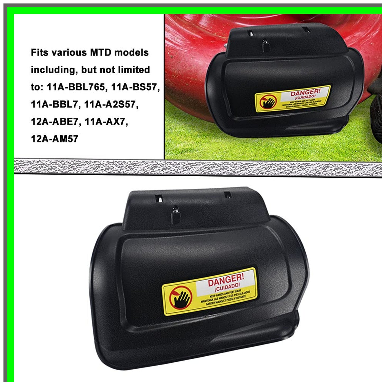 Hinged Mulching Plug Assembly for MTD Cub Cadet Troy Bilt Mowers