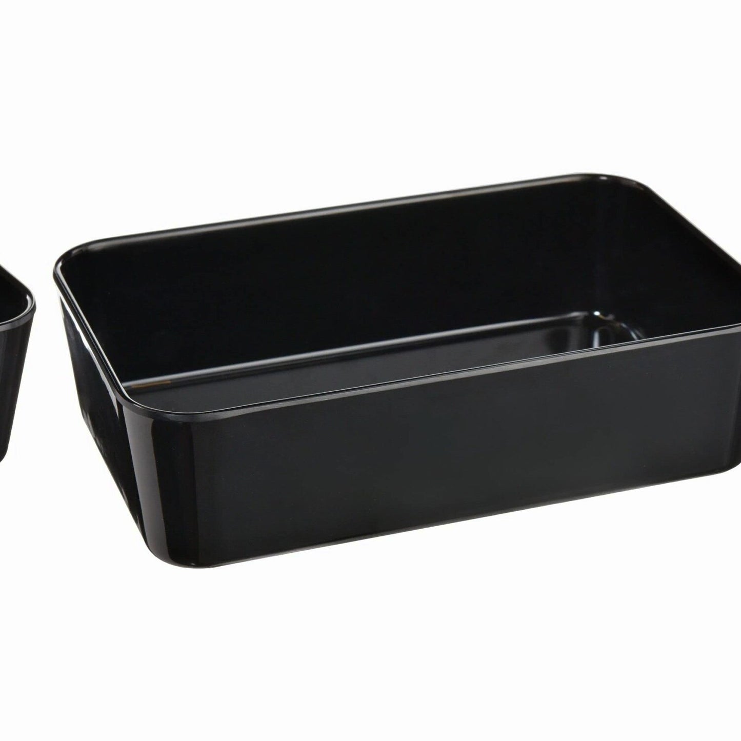 Melamine Black Guest Towel Caddy 8.25" x 5" x 2.25"