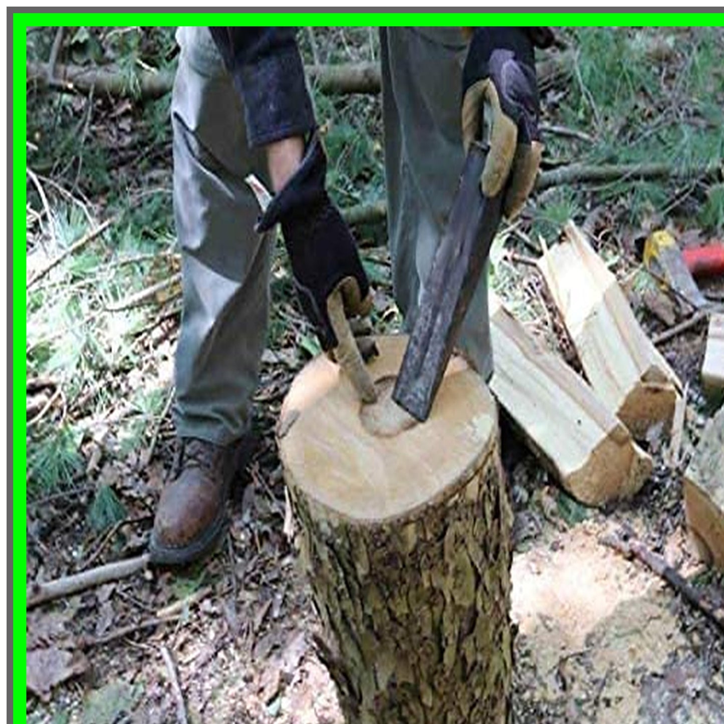 Heavy Duty Log Splitting Wedge with Sharpened Edge for Efficient Chopping