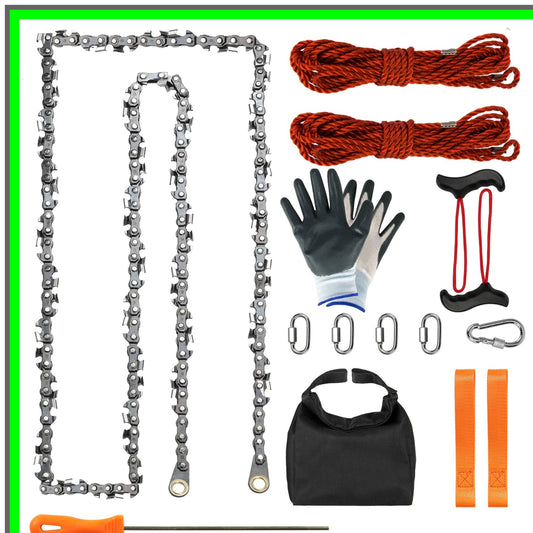 High Limb Rope Saw Kit with 70 Teeth and 46 Feet Rope
