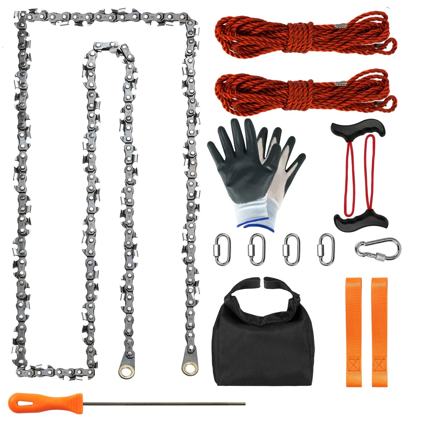 High Limb Rope Saw Kit with 70 Sharp Teeth and 46 Feet of Durable Rope