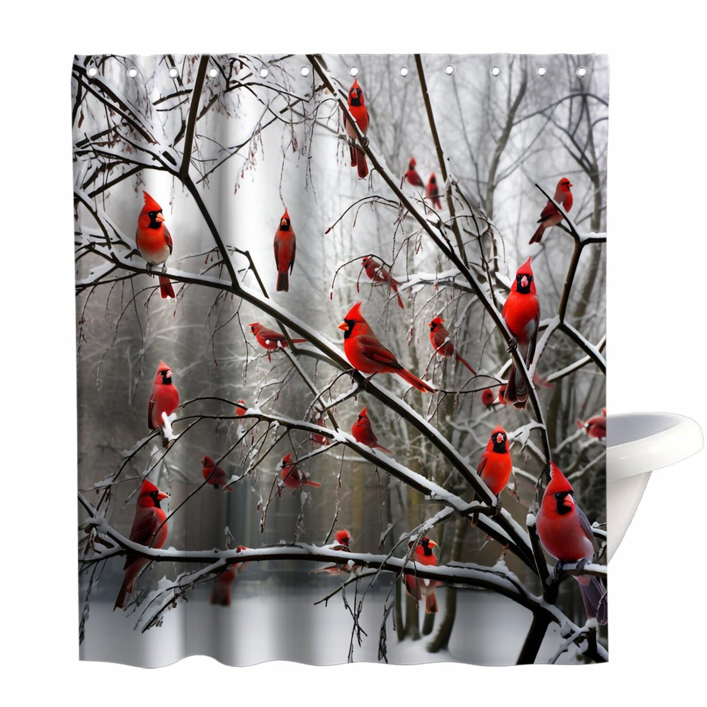 Forest Tree Shower Curtain 72x72 Inches with Hooks