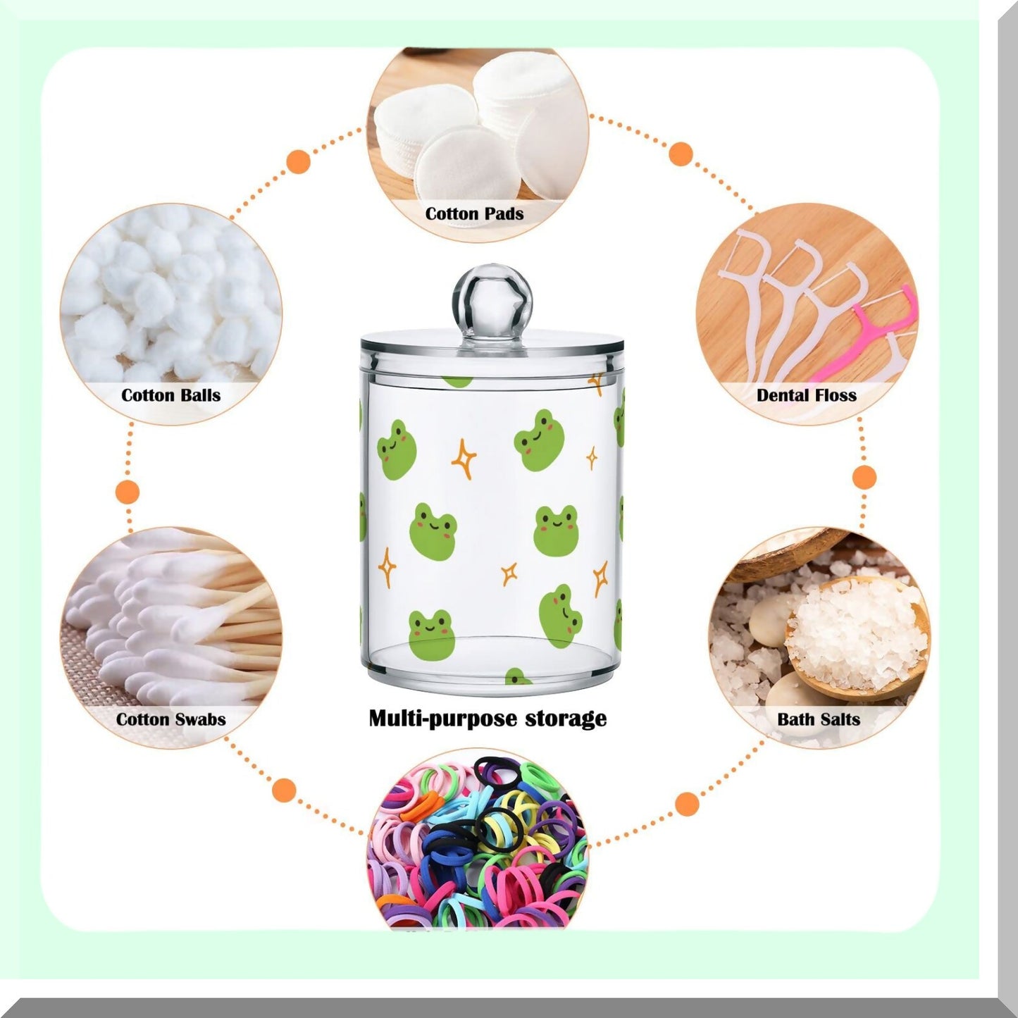 2 Pack Clear Plastic Apothecary Jars with Lids