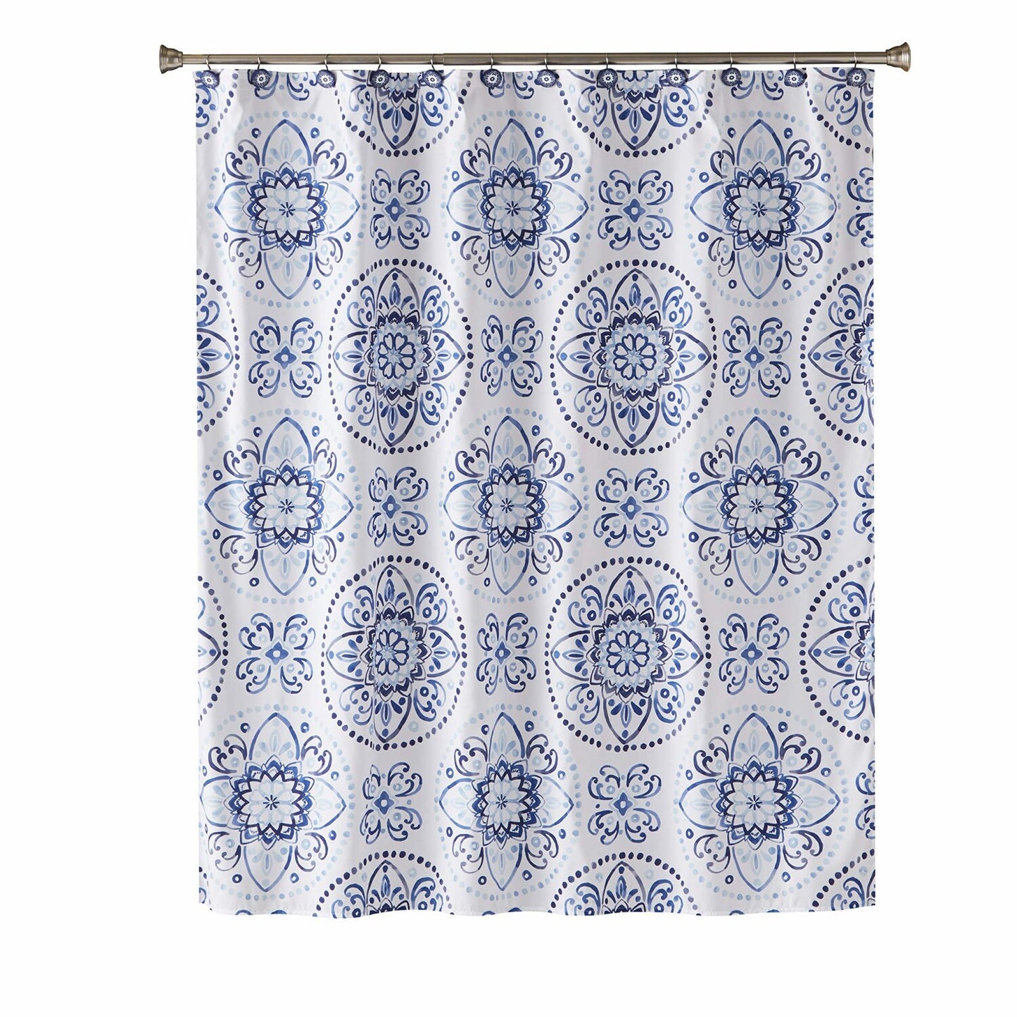 Blue Watercolor Shower Curtain 70x72
