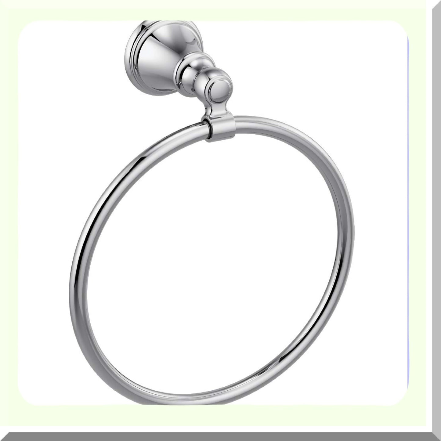 Woodhurst Round Chrome Wall Mount Towel Ring