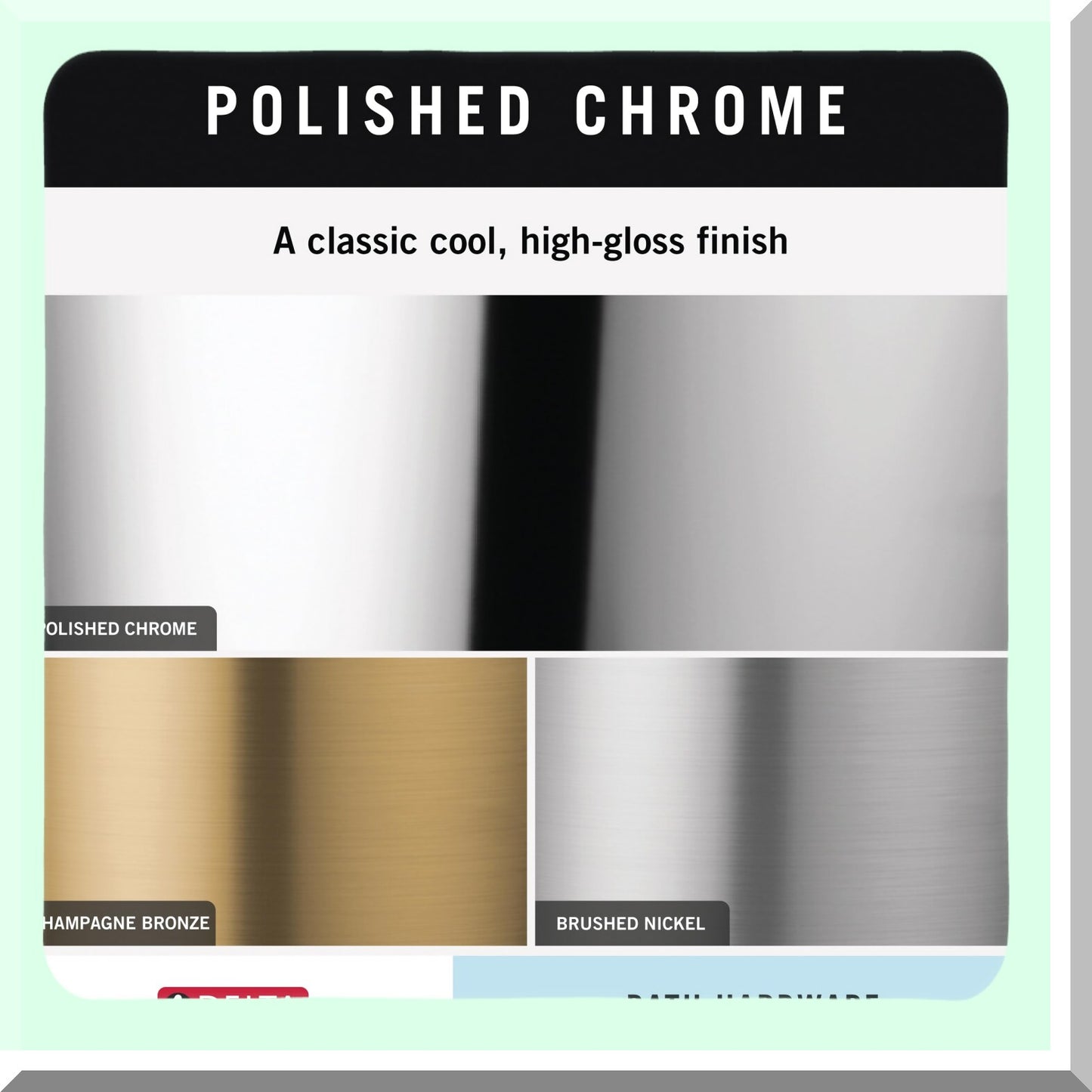 Woodhurst Round Chrome Wall Mount Towel Ring