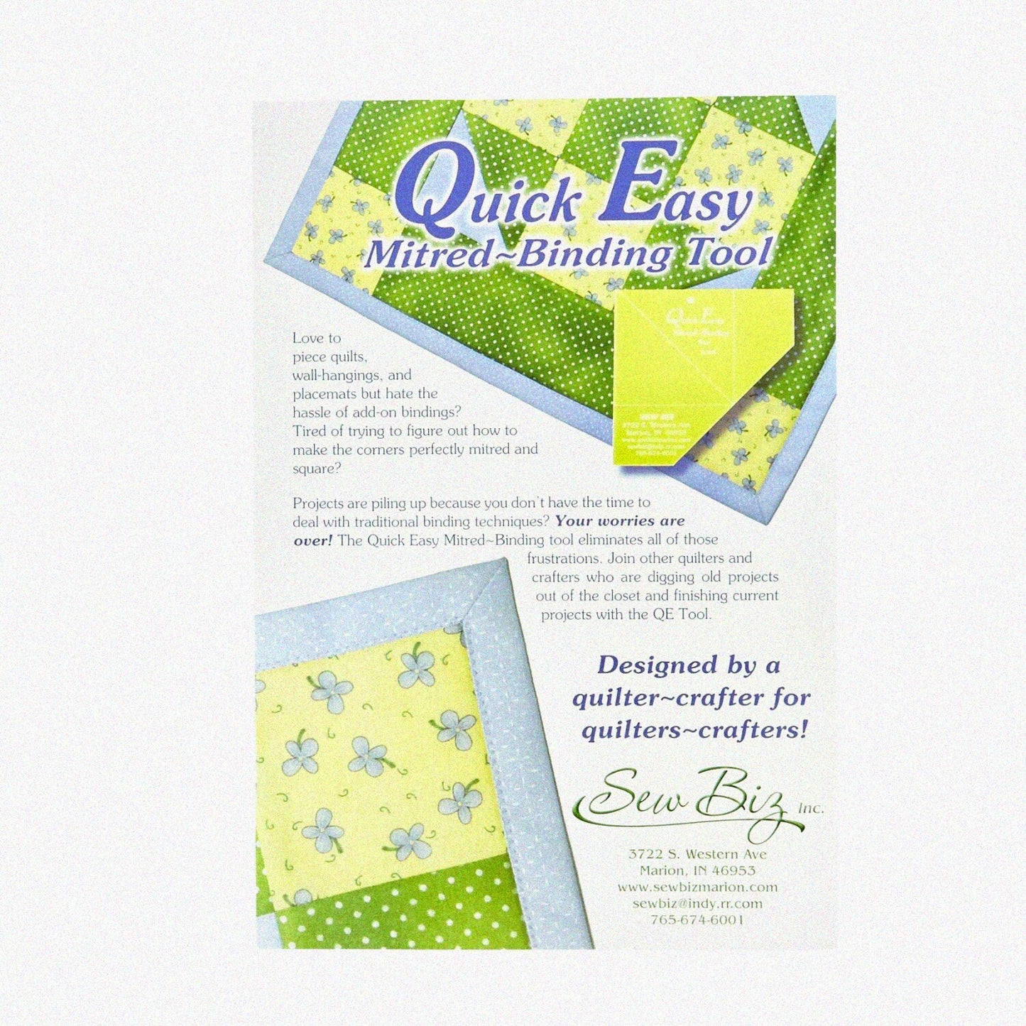 Quick Easy Miter Binding Tool