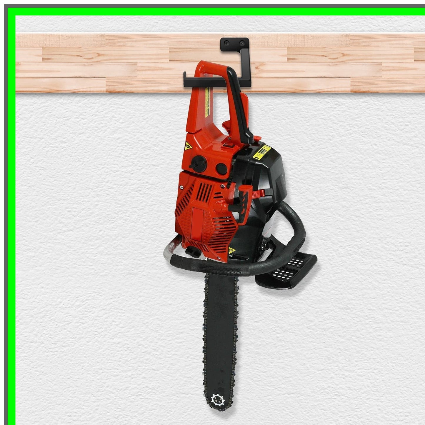 Compact Chainsaw Wall Mount Hook for Garage Tool Storage and Organization