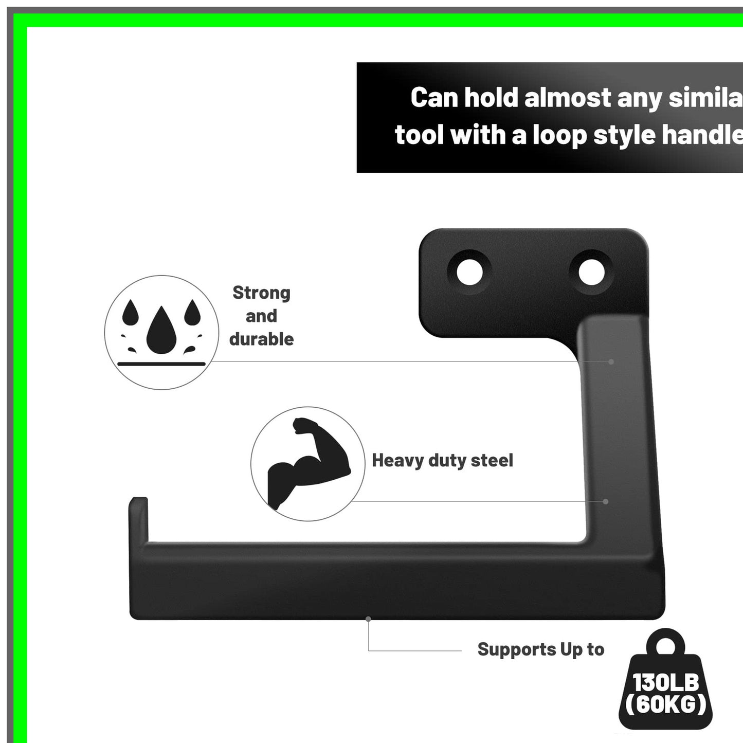 Compact Chainsaw Wall Mount Hook for Garage Tool Storage and Organization