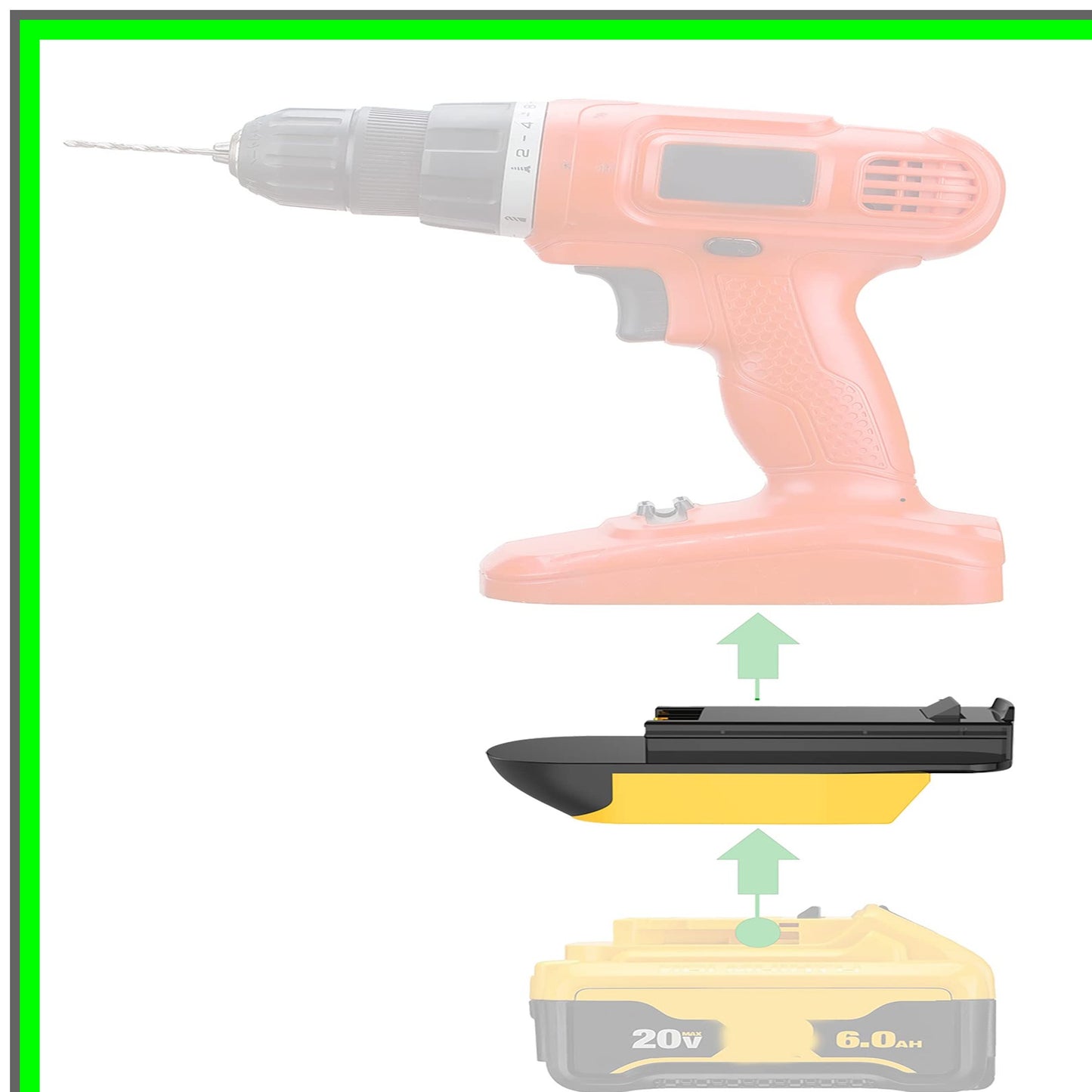 Black Decker 18V to 20V MAX Adapter for Cordless Tool Compatibility