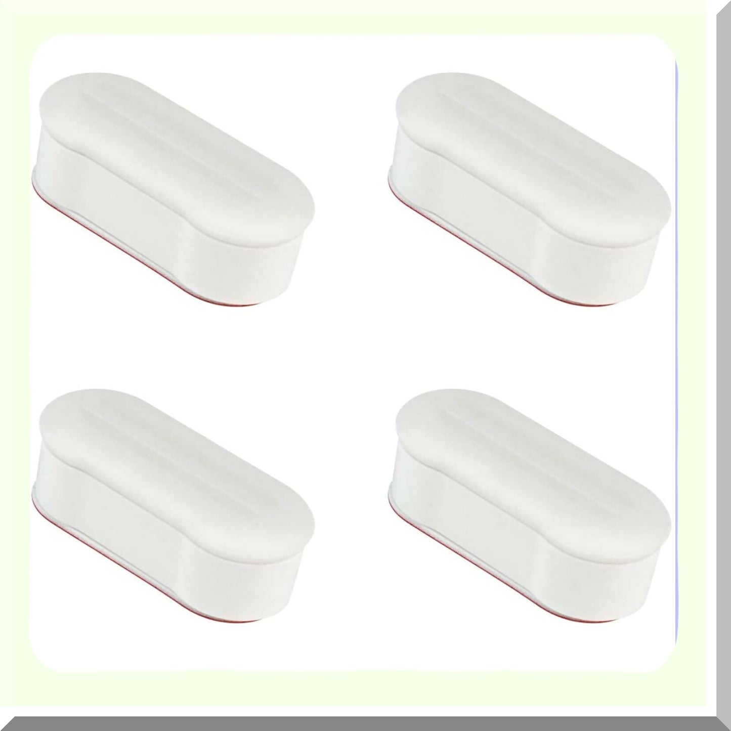 4 Pieces White Tet Seat Bumper Pads