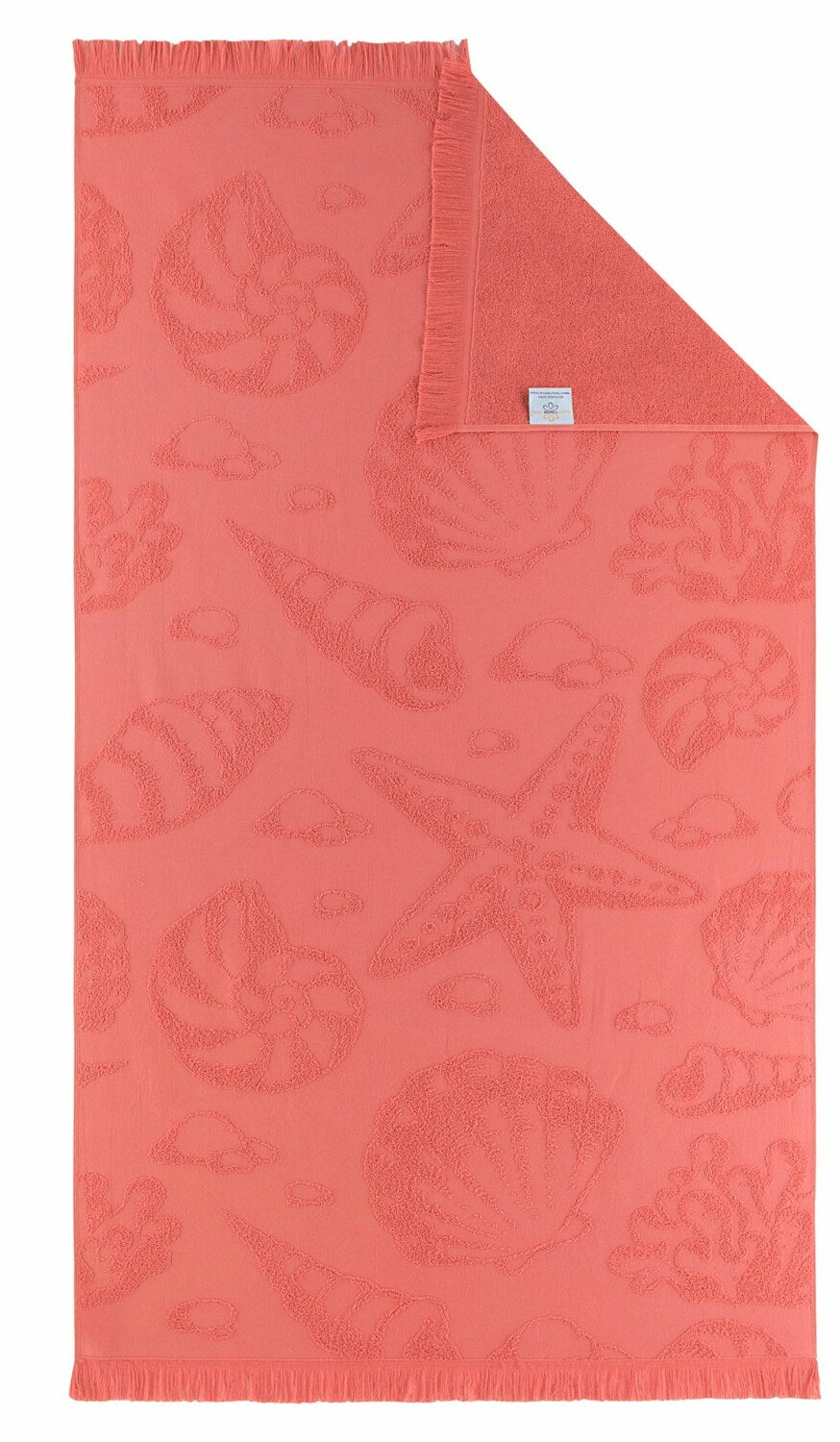 Sand-Free Reversible Beach Towel 35x60 Turkish Cotton Coral