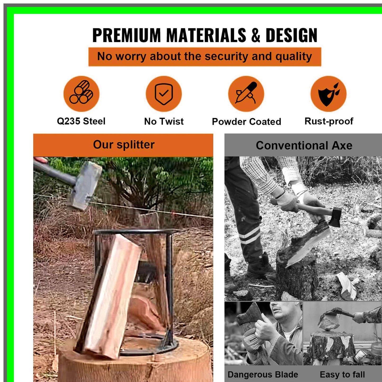 Effortless Wood Kindling Splitter Tool for Safe and Easy Log Cutting