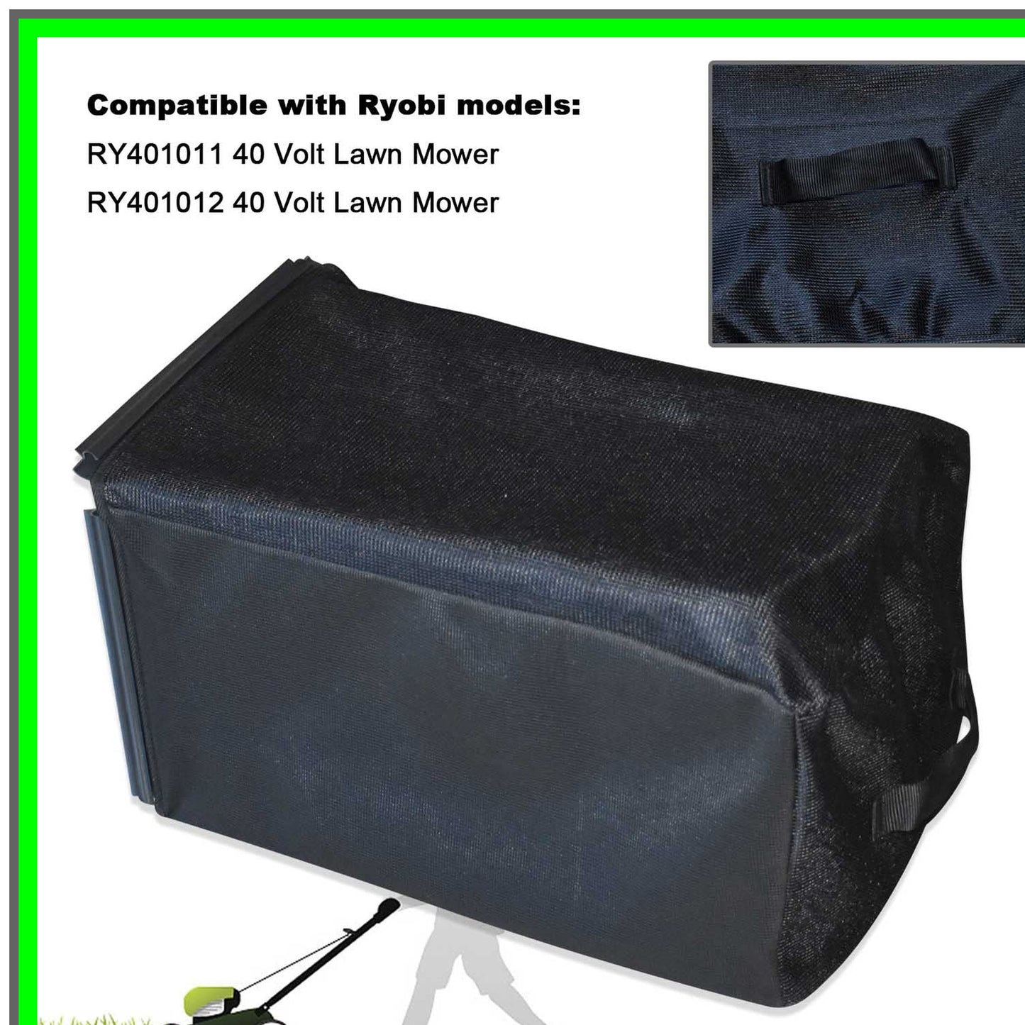 Efficient Grass Catcher Bag for Ryobi 20" 40V Cordless Mowers